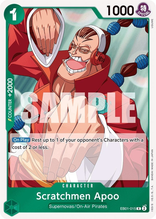 Image for Scratchmen Apoo (Extra Booster: Memorial Collection) (EB01-015) - One Piece Card Game