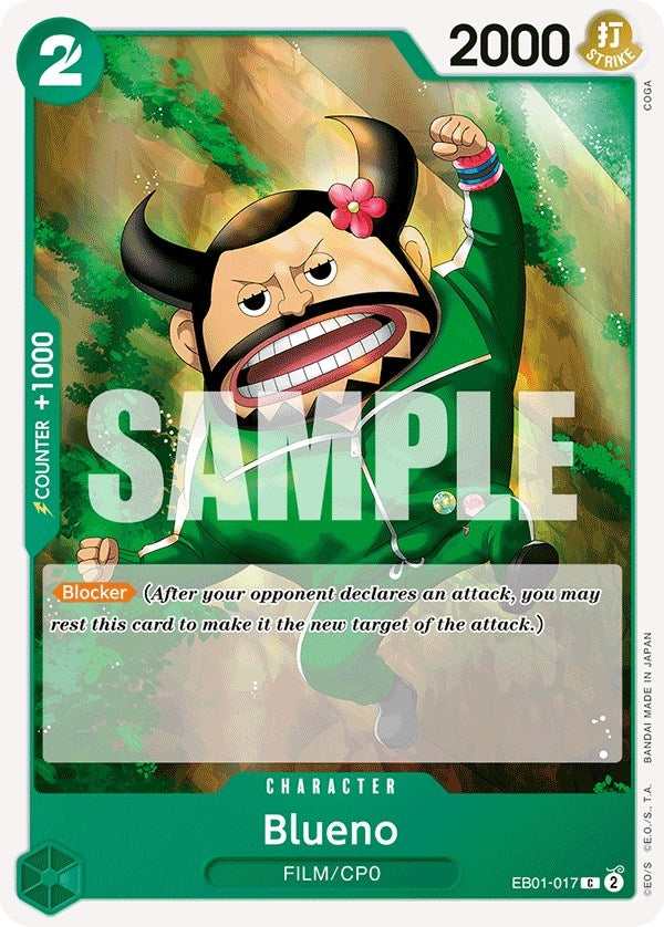 Image for Blueno (017) (Extra Booster: Memorial Collection) (EB01-017) - One Piece Card Game