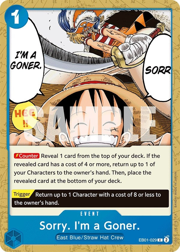 Image for Sorry. I'm a Goner. (Extra Booster: Memorial Collection) (EB01-029) - One Piece Card Game