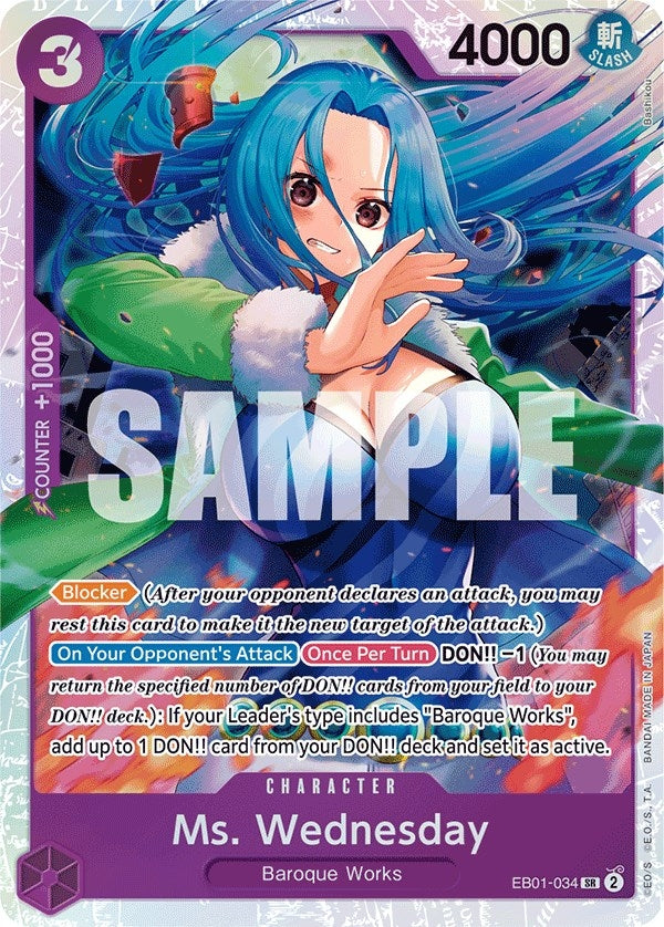 Image for Ms. Wednesday (Extra Booster: Memorial Collection) (EB01-034) - One Piece Card Game