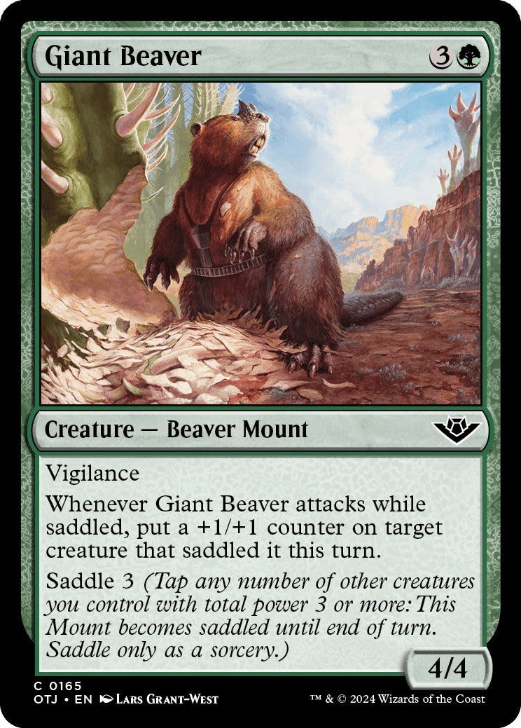 Image for Giant Beaver (Outlaws of Thunder Junction) (165) - Magic: The Gathering