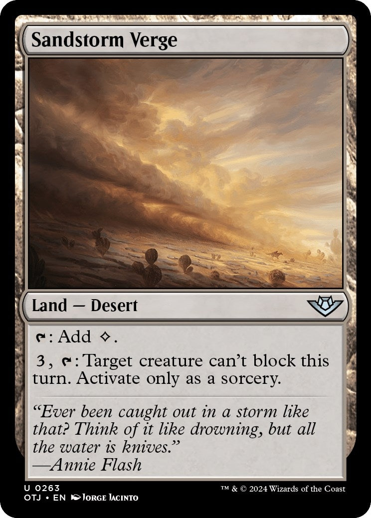 Image for Sandstorm Verge (Outlaws of Thunder Junction) (263) - Magic: The Gathering