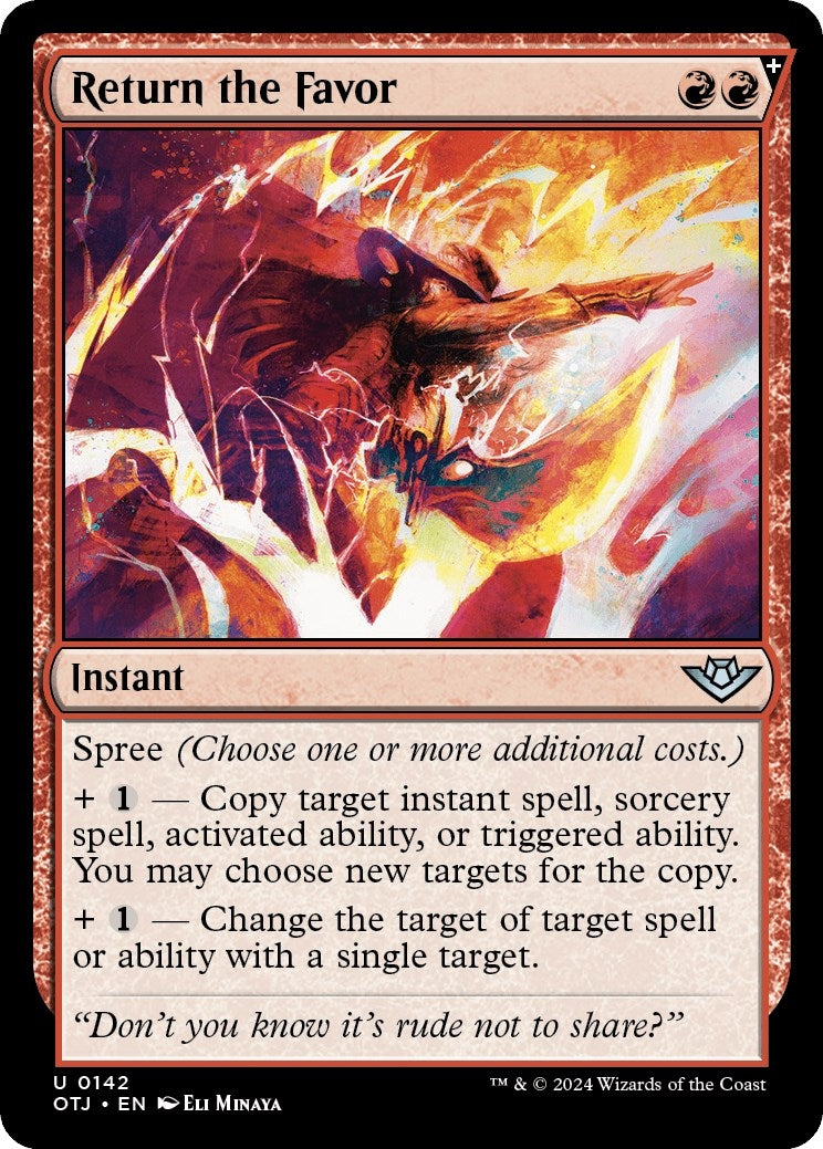 Image for Return the Favor (Outlaws of Thunder Junction) (142) - Magic: The Gathering