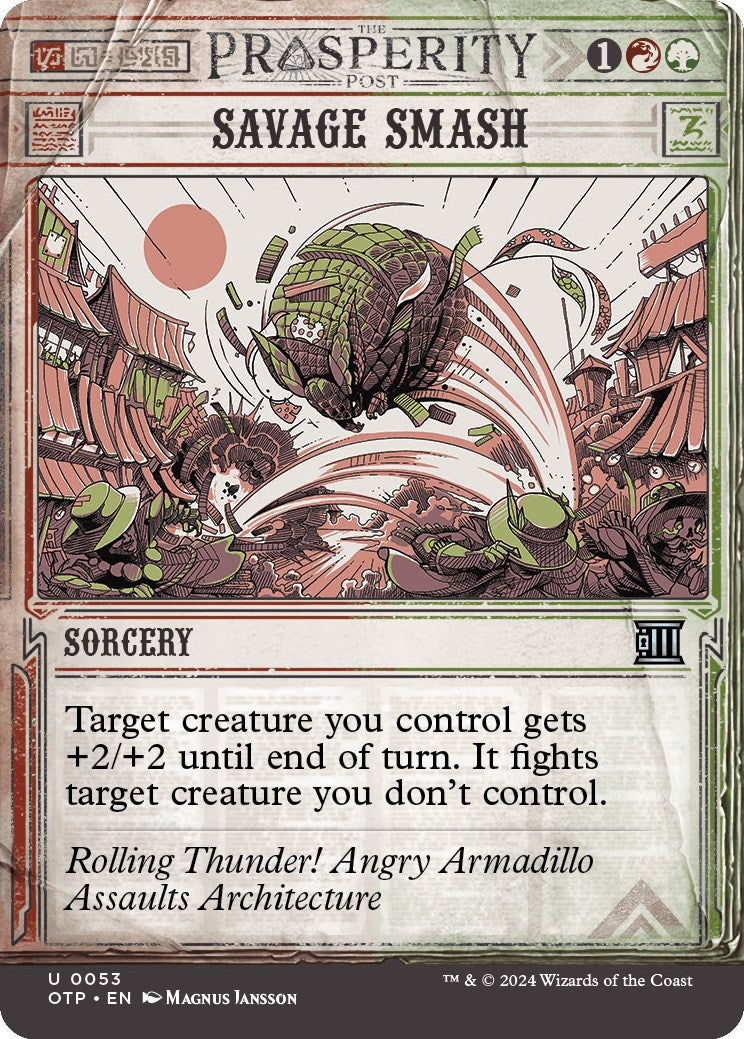Image for Savage Smash (Outlaws of Thunder Junction: Breaking News) (53) - Magic: The Gathering