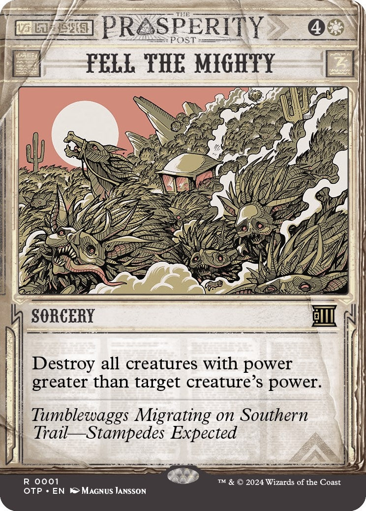 Image for Fell the Mighty (Outlaws of Thunder Junction: Breaking News) (1) - Magic: The Gathering
