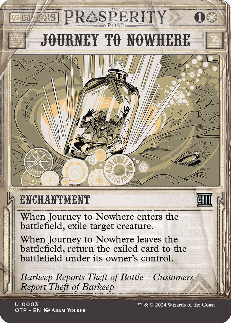 Image for Journey to Nowhere (Outlaws of Thunder Junction: Breaking News) (3) - Magic: The Gathering