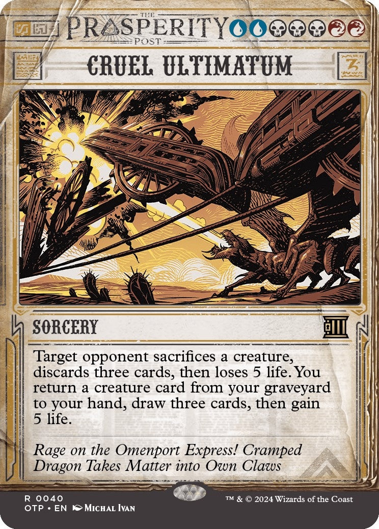 Image for Cruel Ultimatum (Outlaws of Thunder Junction: Breaking News) (40) - Magic: The Gathering
