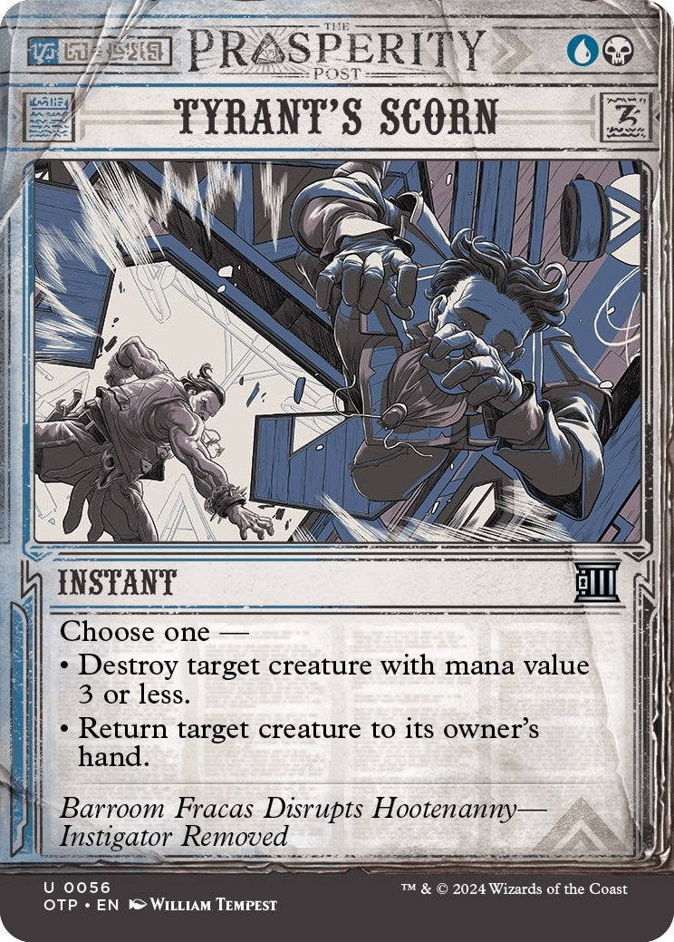 Image for Tyrant's Scorn (Outlaws of Thunder Junction: Breaking News) (56) - Magic: The Gathering