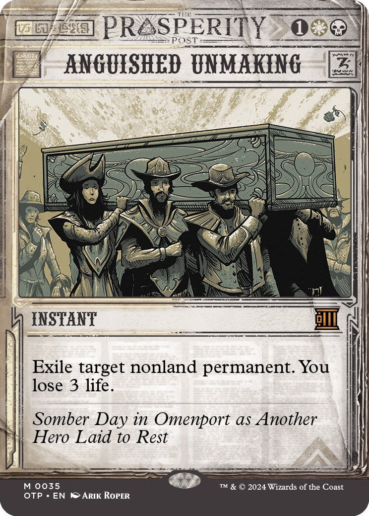 Image for Anguished Unmaking (Outlaws of Thunder Junction: Breaking News) (35) - Magic: The Gathering