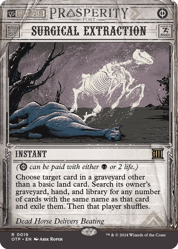 Image for Surgical Extraction (Outlaws of Thunder Junction: Breaking News) (19) - Magic: The Gathering