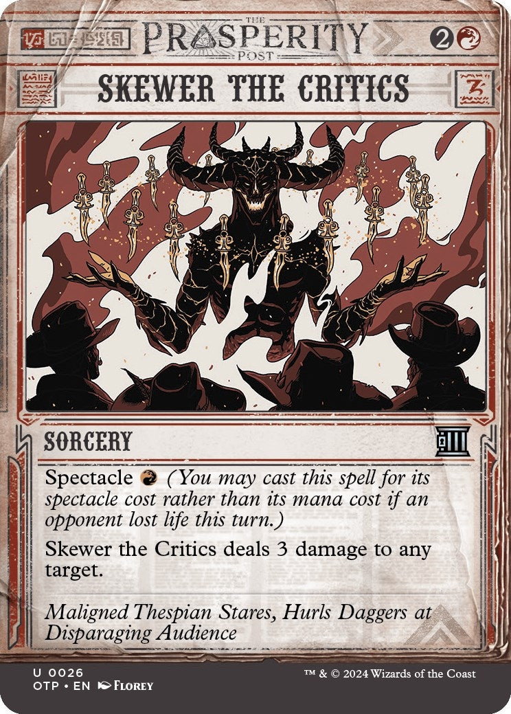 Image for Skewer the Critics (Outlaws of Thunder Junction: Breaking News) (26) - Magic: The Gathering