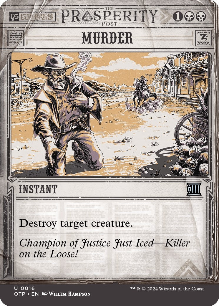Image for Murder (Outlaws of Thunder Junction: Breaking News) (16) - Magic: The Gathering
