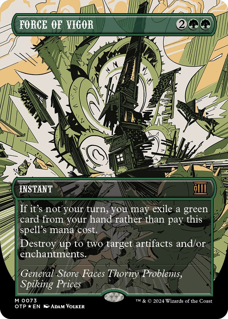 Image for Force of Vigor (Textured Foil) (Outlaws of Thunder Junction: Breaking News) (73) - Magic: The Gathering