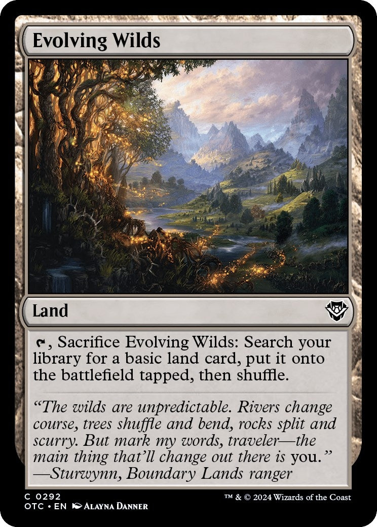 Image for Evolving Wilds (Commander: Outlaws of Thunder Junction) (292) - Magic: The Gathering