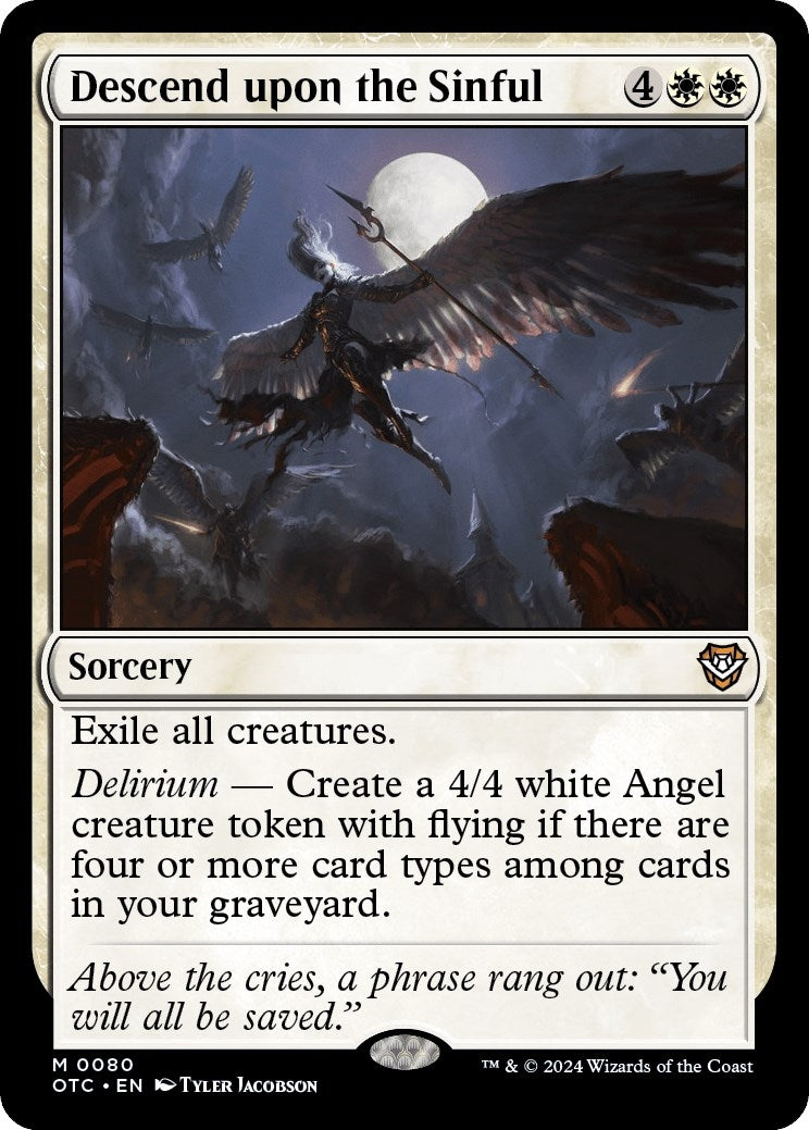 Image for Descend upon the Sinful (Commander: Outlaws of Thunder Junction) (80) - Magic: The Gathering