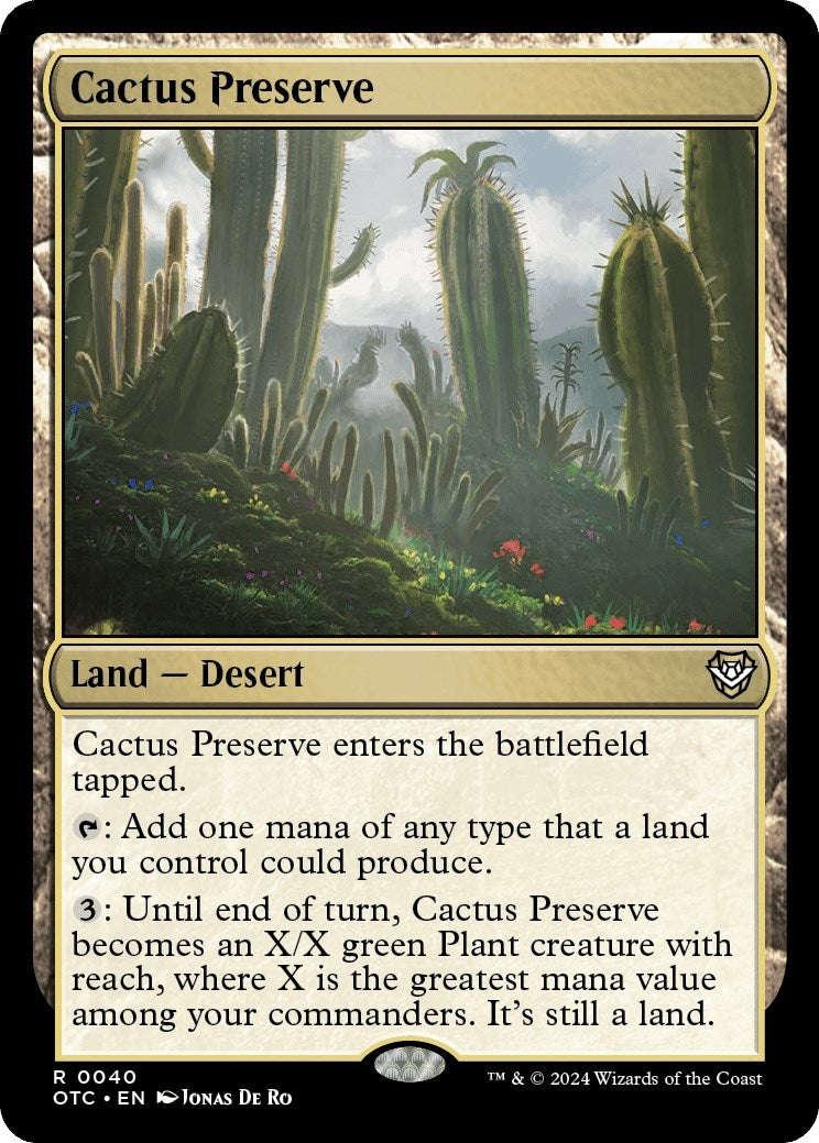 Image for Cactus Preserve (Commander: Outlaws of Thunder Junction) (40) - Magic: The Gathering