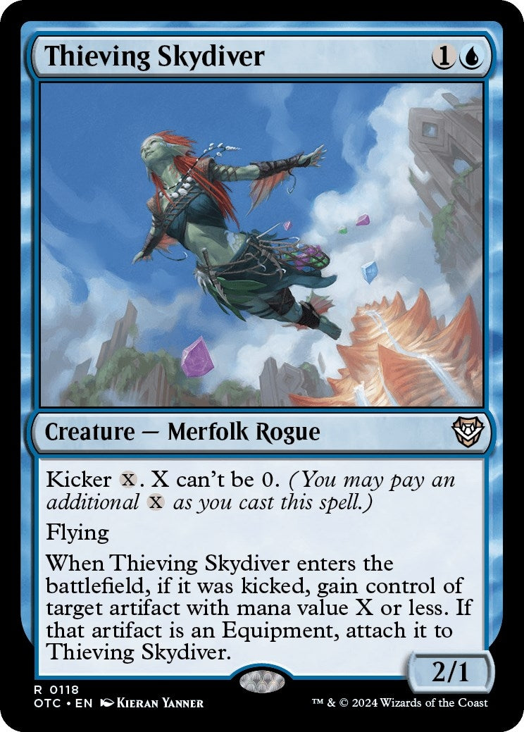 Image for Thieving Skydiver (Commander: Outlaws of Thunder Junction) (118) - Magic: The Gathering