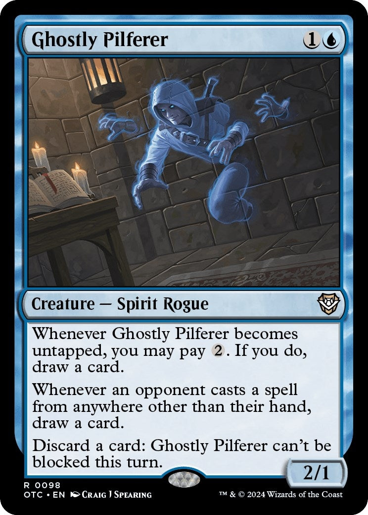 Image for Ghostly Pilferer (Commander: Outlaws of Thunder Junction) (98) - Magic: The Gathering