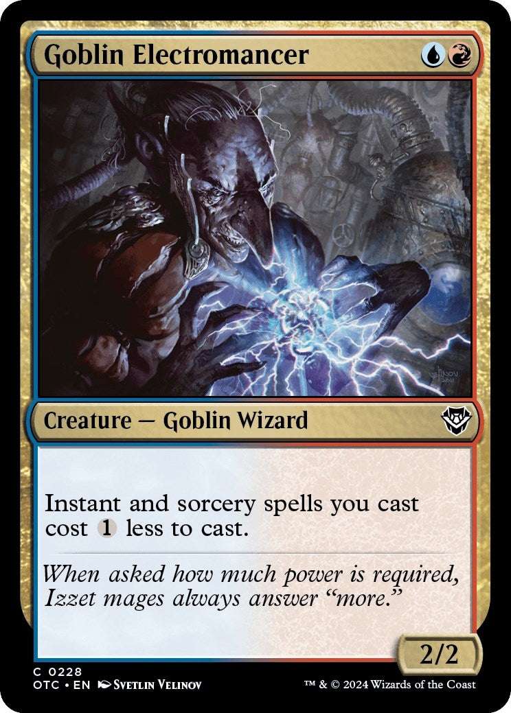 Image for Goblin Electromancer (Commander: Outlaws of Thunder Junction) (228) - Magic: The Gathering
