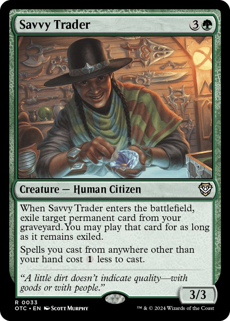 Image for Savvy Trader (Commander: Outlaws of Thunder Junction) (33) - Magic: The Gathering