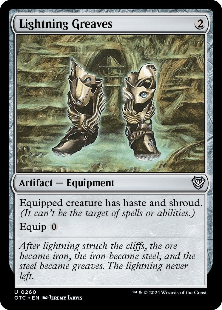 Image for Lightning Greaves (Commander: Outlaws of Thunder Junction) (260) - Magic: The Gathering