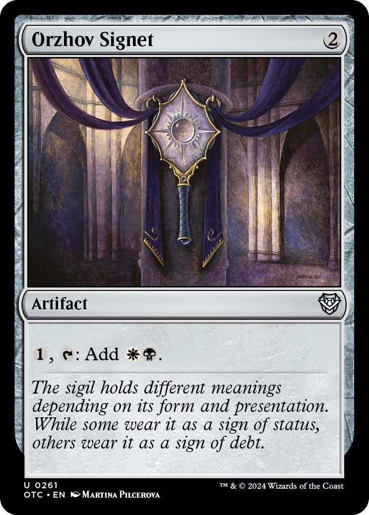 Image for Orzhov Signet (Commander: Outlaws of Thunder Junction) (261) - Magic: The Gathering