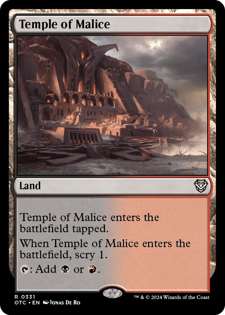Image for Temple of Malice (Commander: Outlaws of Thunder Junction) (331) - Magic: The Gathering