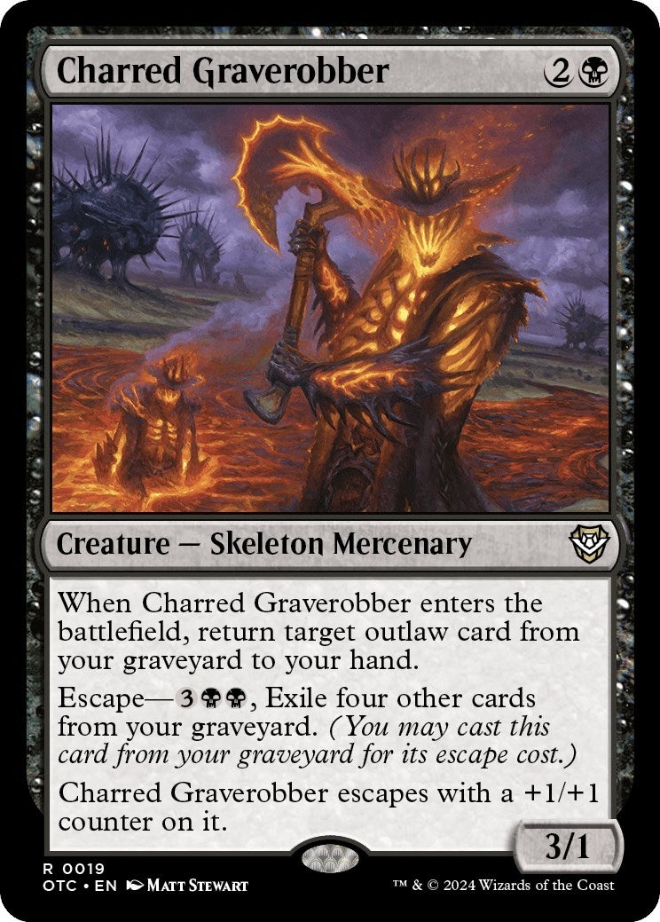 Image for Charred Graverobber (Commander: Outlaws of Thunder Junction) (19) - Magic: The Gathering