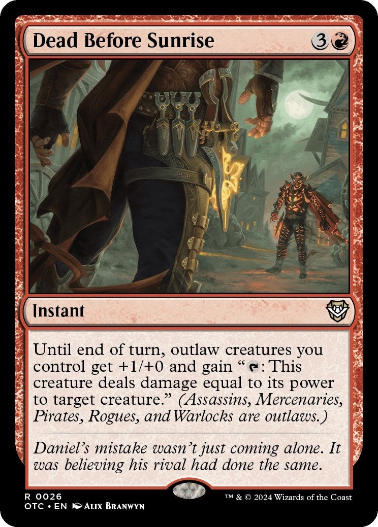 Image for Dead Before Sunrise (Commander: Outlaws of Thunder Junction) (26) - Magic: The Gathering