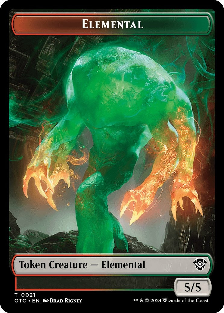 Image for Elemental (0021) // Angel Double-Sided Token (Commander: Outlaws of Thunder Junction) (21 // 3) - Magic: The Gathering