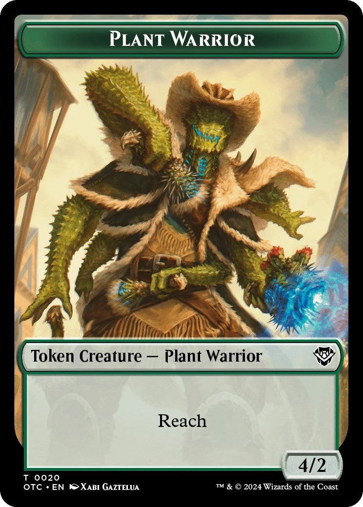 Image for Plant Warrior // Plant Double-Sided Token (Commander: Outlaws of Thunder Junction) (20 // 19) - Magic: The Gathering