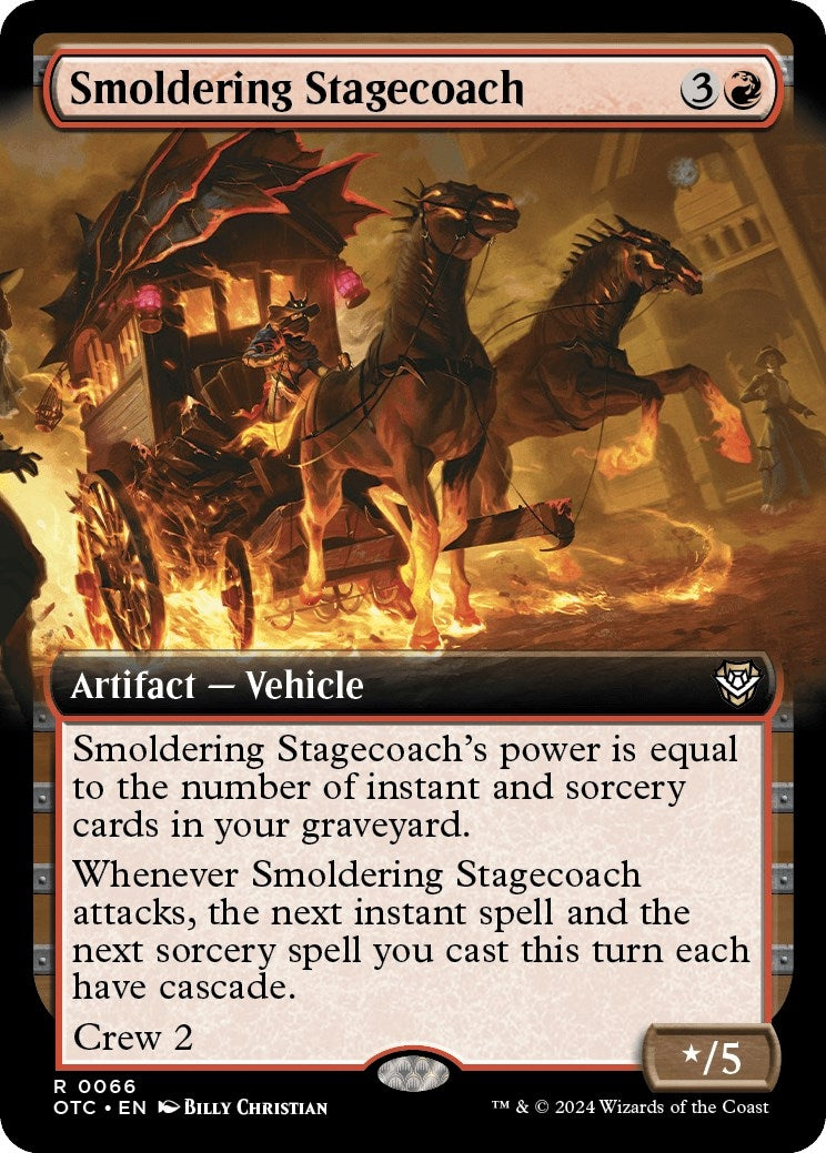 Image for Smoldering Stagecoach (Extended Art) (Commander: Outlaws of Thunder Junction) (66) - Magic: The Gathering