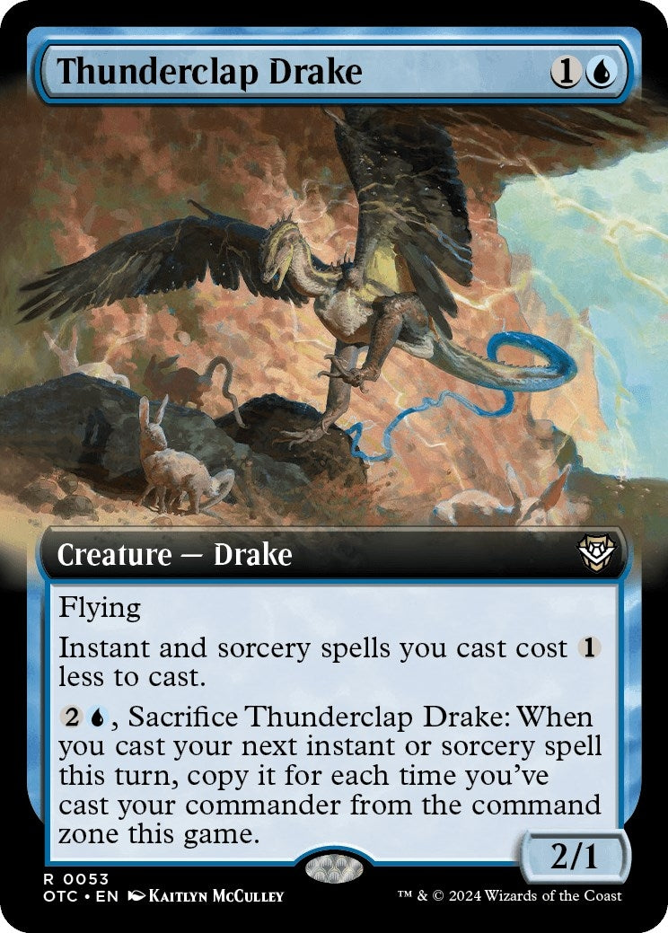 Image for Thunderclap Drake (Extended Art) (Commander: Outlaws of Thunder Junction) (53) - Magic: The Gathering