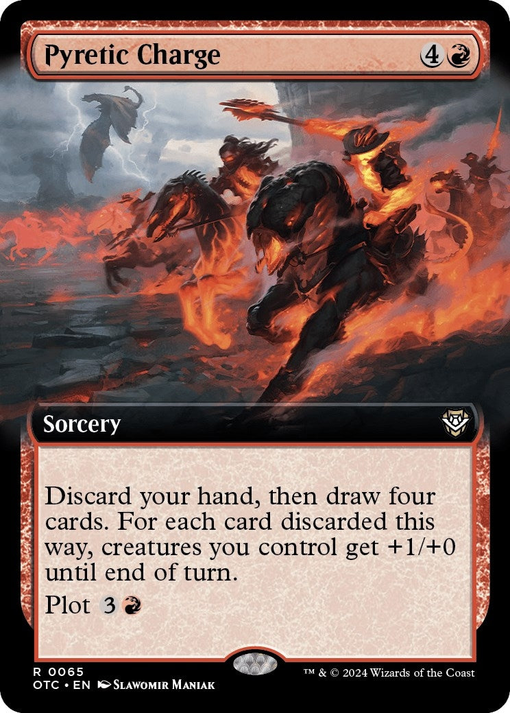 Image for Pyretic Charge (Extended Art) (Commander: Outlaws of Thunder Junction) (65) - Magic: The Gathering
