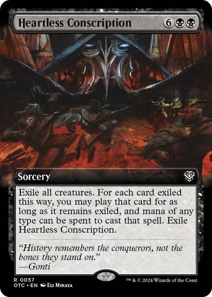 Image for Heartless Conscription (Extended Art) (Commander: Outlaws of Thunder Junction) (57) - Magic: The Gathering