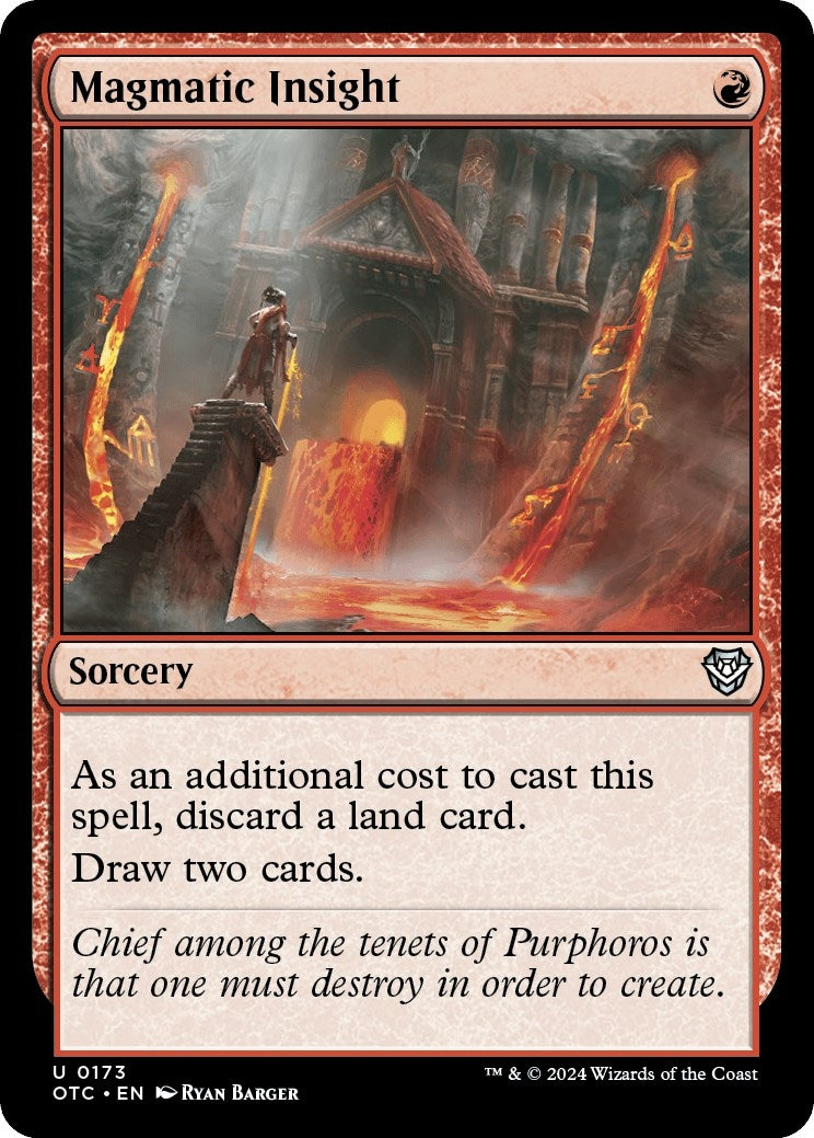 Image for Magmatic Insight (Commander: Outlaws of Thunder Junction) (173) - Magic: The Gathering