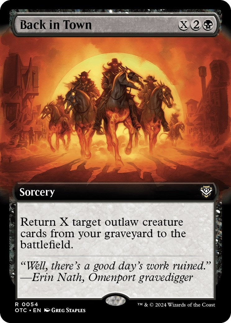 Image for Back in Town (Extended Art) (Commander: Outlaws of Thunder Junction) (54) - Magic: The Gathering