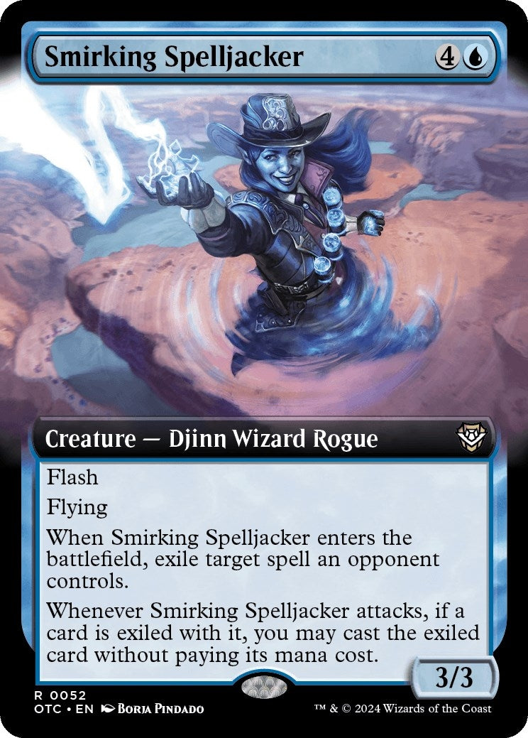 Image for Smirking Spelljacker (Extended Art) (Commander: Outlaws of Thunder Junction) (52) - Magic: The Gathering