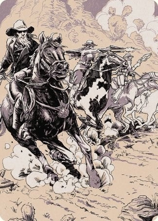 Image for Overwhelming Forces Art Card (Art Series: Outlaws of Thunder Junction) (40) - Magic: The Gathering