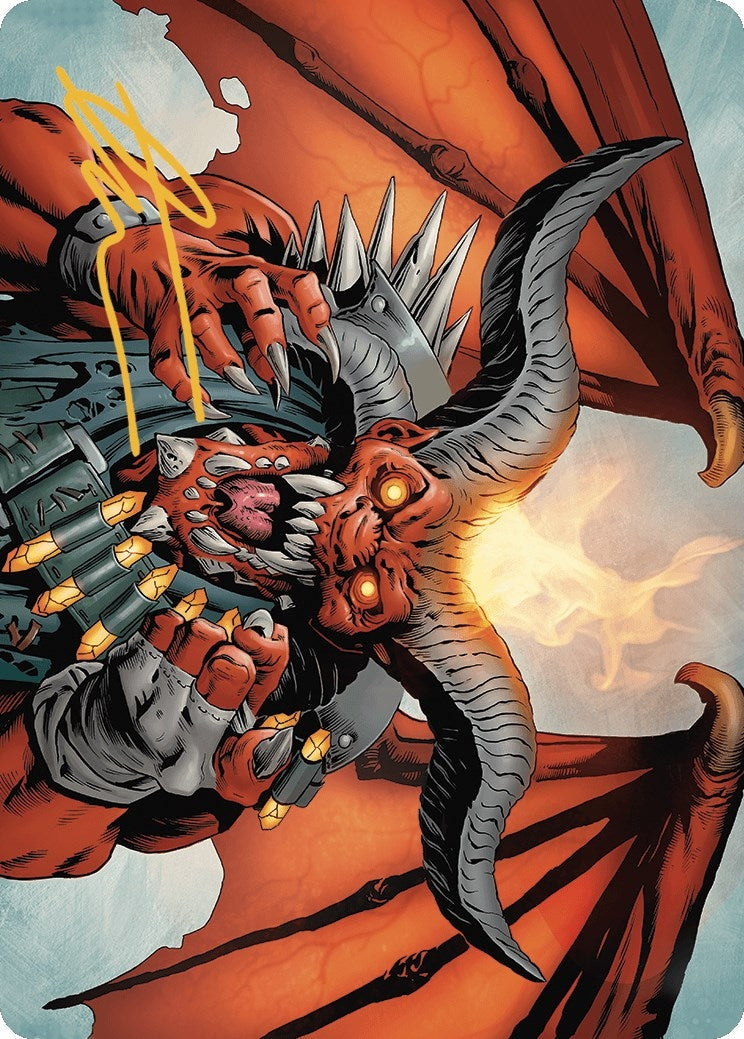 Image for Rakdos, the Muscle Art Card (Gold-Stamped Signature) (Art Series: Outlaws of Thunder Junction) (53) - Magic: The Gathering