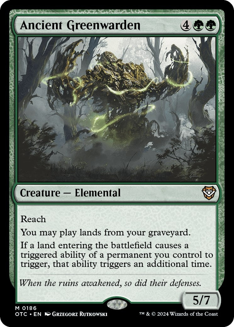 Image for Ancient Greenwarden (Commander: Outlaws of Thunder Junction) (186) - Magic: The Gathering