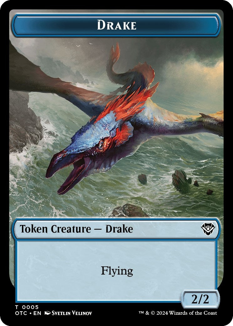 Image for Drake // Soldier (0026) Double-Sided Token (Commander: Outlaws of Thunder Junction) (5 // 26) - Magic: The Gathering