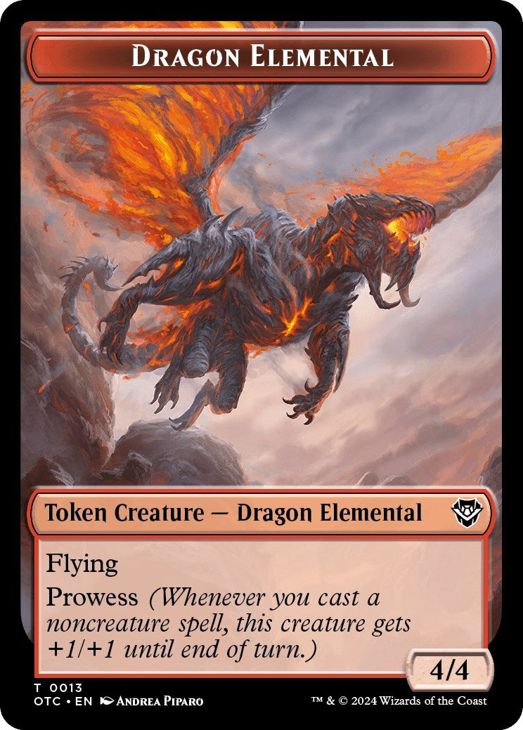 Image for Dragon Elemental // Bird Illusion Double-Sided Token (Commander: Outlaws of Thunder Junction) (13 // 4) - Magic: The Gathering