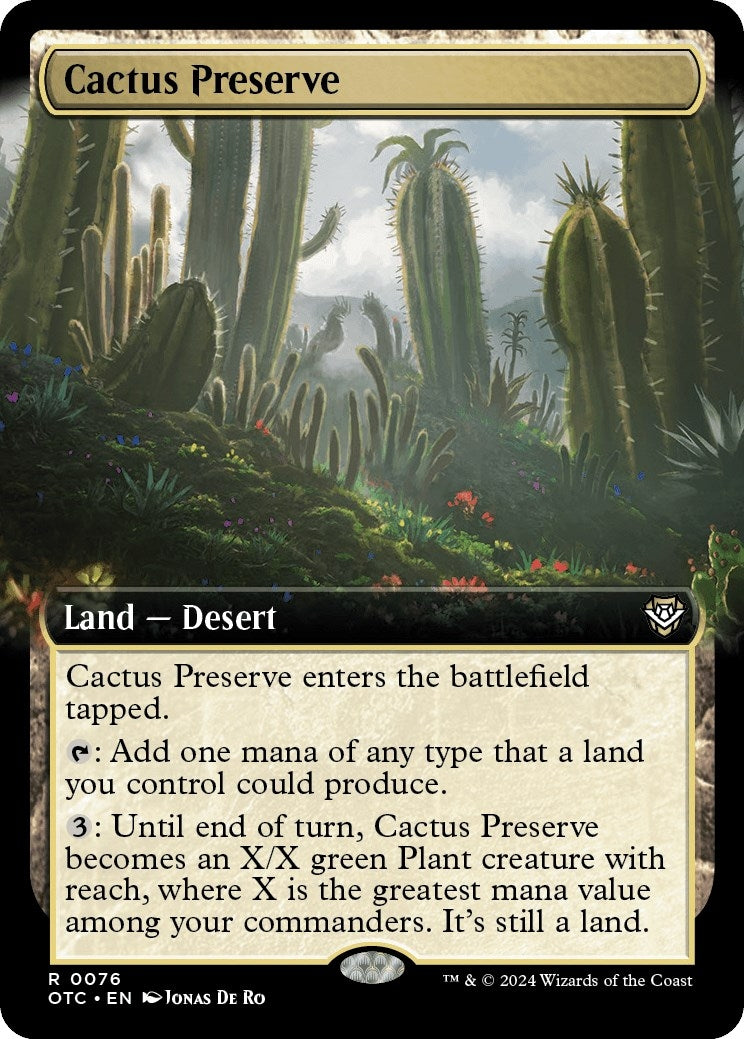 Image for Cactus Preserve (Extended Art) (Commander: Outlaws of Thunder Junction) (76) - Magic: The Gathering