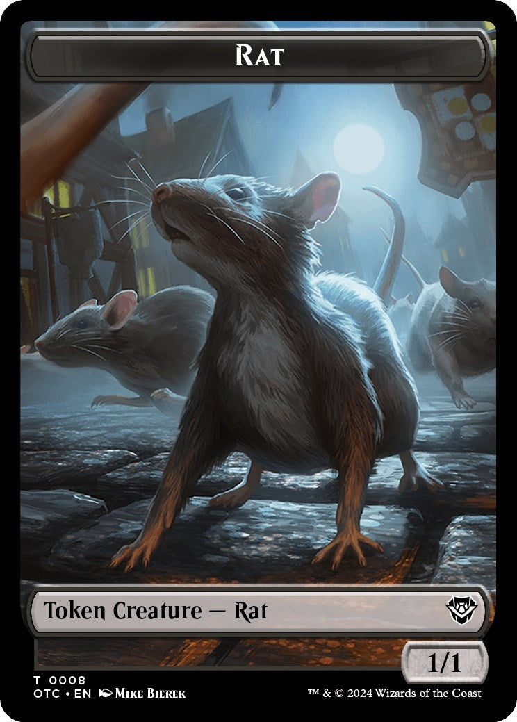 Image for Rat // Blood Double-Sided Token (Commander: Outlaws of Thunder Junction) (8 // 24) - Magic: The Gathering