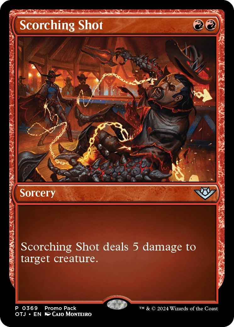 Image for Scorching Shot (Promo Pack: Outlaws of Thunder Junction) (369) - Magic: The Gathering