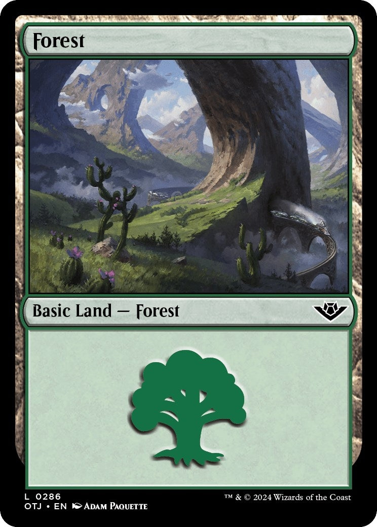 Image for Forest (0286) (Outlaws of Thunder Junction) (286) - Magic: The Gathering