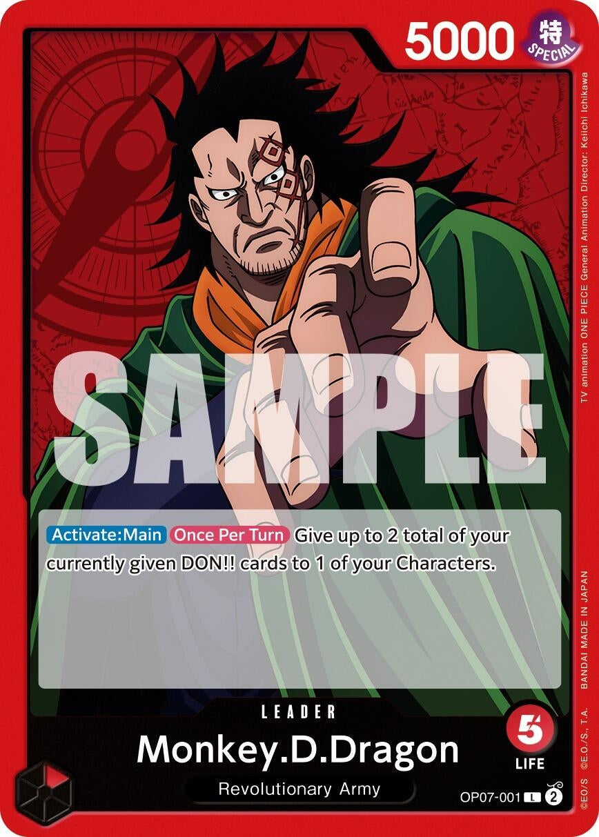 Image for Monkey.D.Dragon (001) (500 Years in the Future) (OP07-001) - One Piece Card Game