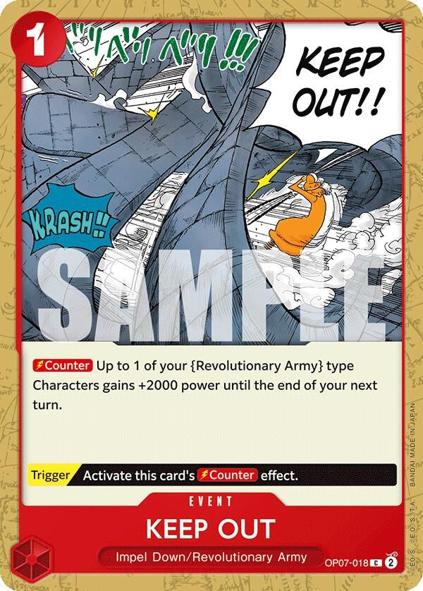 Image for Keep Out (500 Years in the Future) (OP07-018) - One Piece Card Game