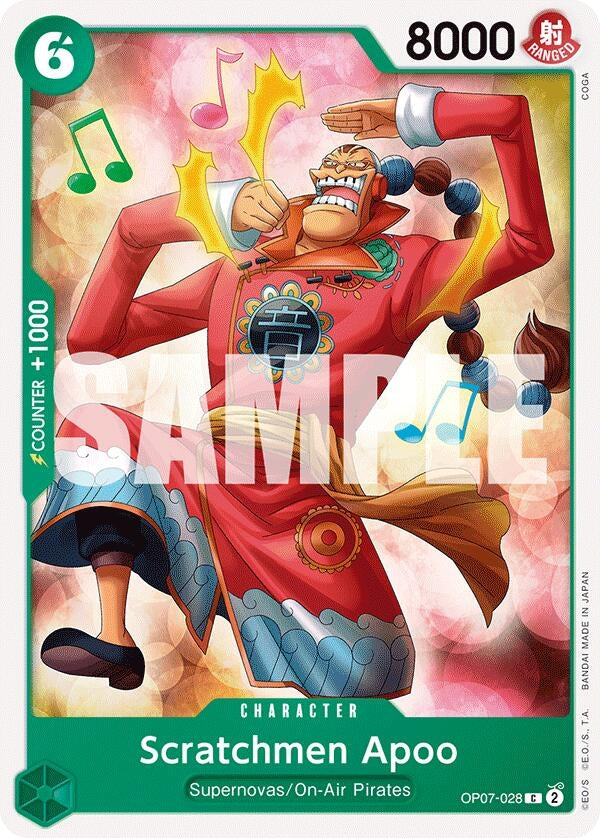 Image for Scratchmen Apoo (500 Years in the Future) (OP07-028) - One Piece Card Game